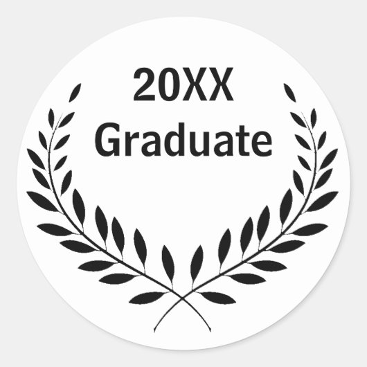 Cirkel Afstuderen Datum - Circle Sticker (Voorkant)