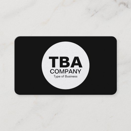 Cirkel (Alt-versie) - Zwart (Gold Round Corner) Visitekaartje (Voorkant)