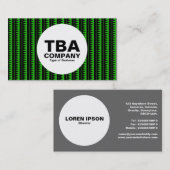 Cirkel - Aztec Pattern - Black on Green: 21bd11 Visitekaartje (Voorkant / Achterkant)