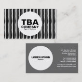 Cirkel - Aztec Pattern - Zwart op wit Visitekaartje (Voorkant / Achterkant)