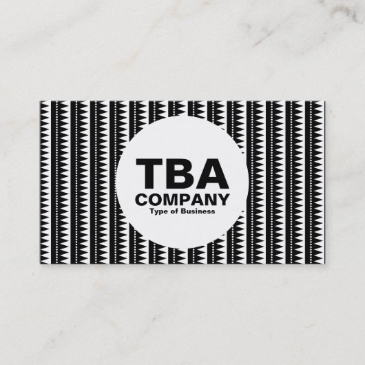 Cirkel - Aztec Pattern - Zwart op wit Visitekaartje (Voorkant)