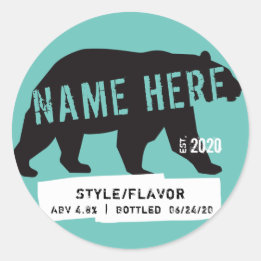 Cirkel Bier Wijnfles Etiketten