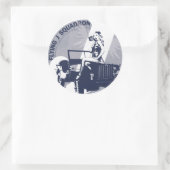 CIRKEL BLAUW RONDE STICKER (Tas)