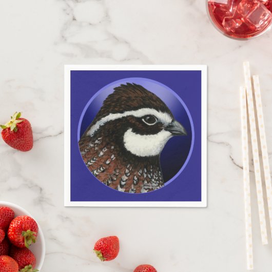 Cirkel Bobwhite Quail Head Servetten (Insitu)