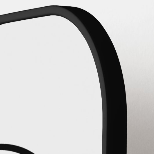 Cirkel Business Company Logo, zwart en wit Pickleball Paddle (Links Detail)