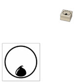 Cirkel- en chocolaatchippen rubberstempel (Gestempeld)