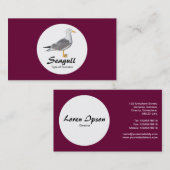 Cirkel - Gele legermeeuw - Diepe Crimson Visitekaartje (Voorkant / Achterkant)