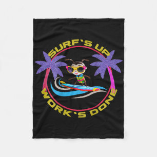 Cirkel Grafisch Apparel surfen Maar Werk Klaar' Fleece Deken