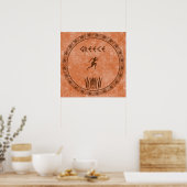 Cirkel Grieks ontwerp Poster (Keuken)