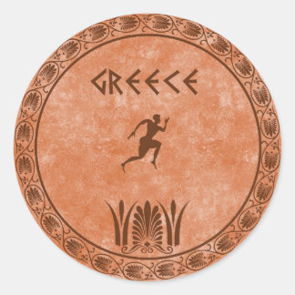 cirkel Grieks ontwerp Ronde Sticker