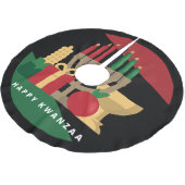 cirkel Happy Kwanzaa kerstboom rok (Gekanteld)