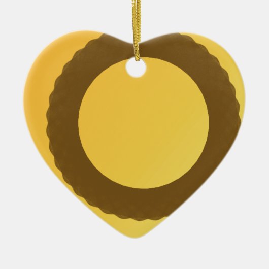 cirkel in bruine aarde abstract keramisch ornament (Voorkant)