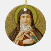 Cirkel in het enkelvoudige Afbeelding St. Teresa v Keramisch Ornament (Voorkant)