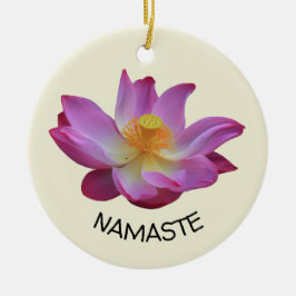 Cirkel Lotus Namaste Yoga Keramisch Ornament