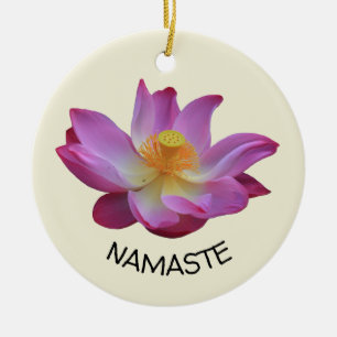 Cirkel Lotus Namaste Yoga Keramisch Ornament