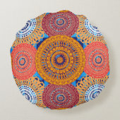 Cirkel Mandalas Rond Kussen (Achterkant)