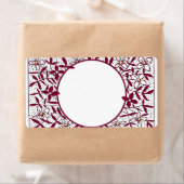 Cirkel met daisy-grens etiket (Insitu)