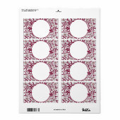 Cirkel met daisy-grens etiket (Full Sheet)