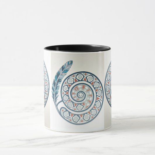 Cirkel met een veer mok (Midden)