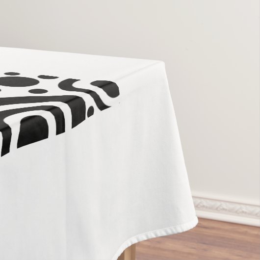 Cirkel poolpunten zwart + uw achtergrondkleur tafelkleed (Voorbeeld)