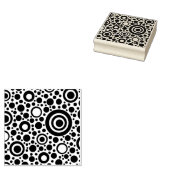 Cirkel / ringen - Stippen zwart + uw rug. en ideeë Rubberstempel (Gestempeld)