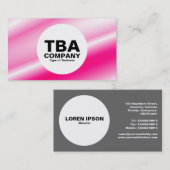 Cirkel - Roze satin Visitekaartje (Voorkant / Achterkant)