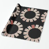 Cirkel speelkaarten cadeaupapier (Uitgerold)