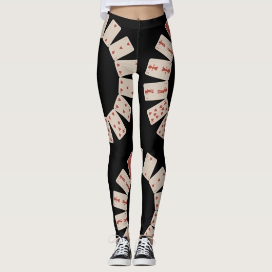 Cirkel speelkaarten leggings (Voorkant)