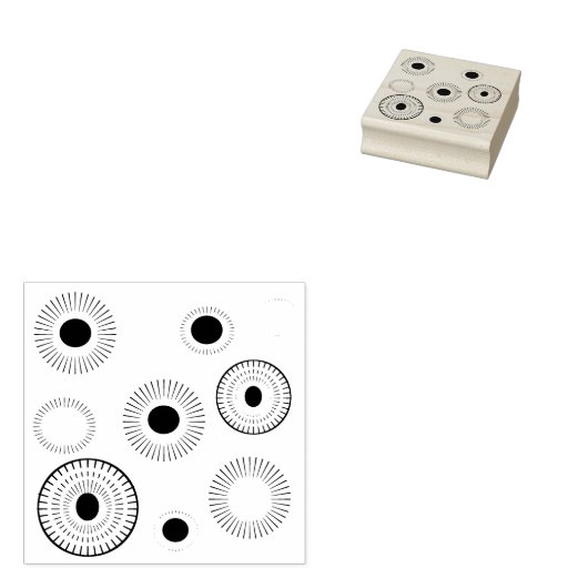 Cirkel starburst patroon 	rubberstempel (Gestempeld)