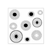 Cirkel starburst patroon 	rubberstempel (Afrduk)