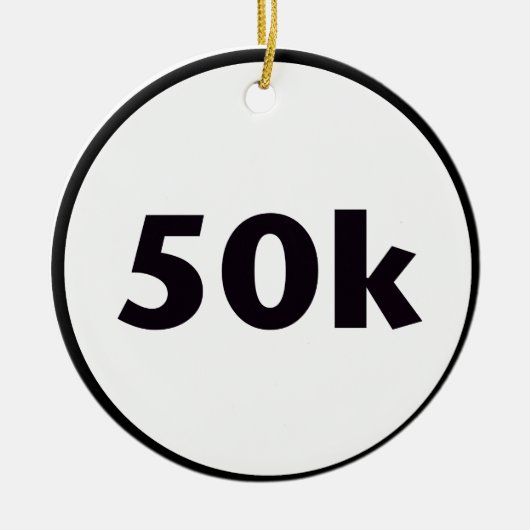 cirkel van 50 k keramisch ornament (Voorkant)