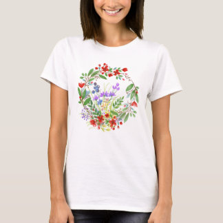 Cirkel van bloemen T-shirt