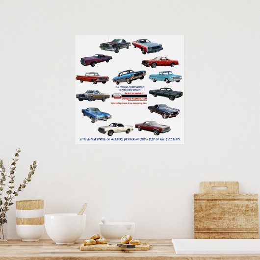 Cirkel van de winnaars van Champions 2019 Poster (Keuken)