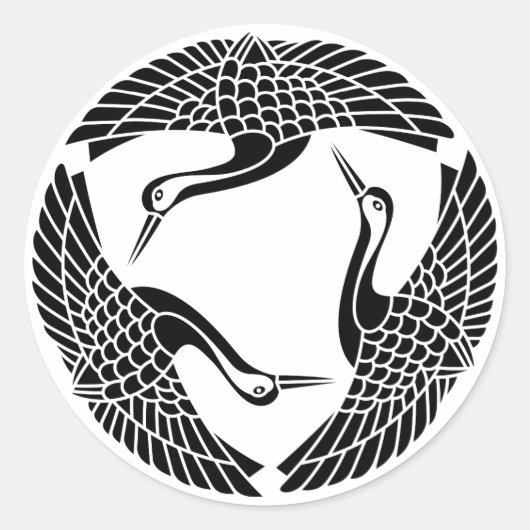 Cirkel van drie kranen ronde sticker (Voorkant)