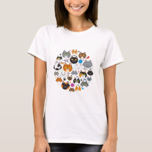 Cirkel van katten T-shirt voor vrouwen