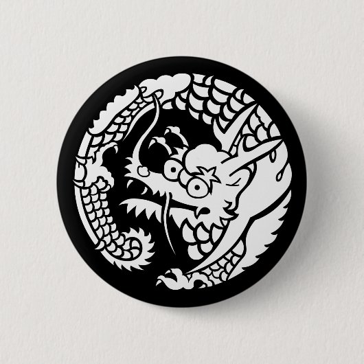 Cirkel van Nichiren sect dragon Ronde Button 5,7 Cm (Voorkant)