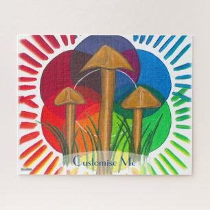 Cirkel van paddenstoelen - Acrylverf Legpuzzel
