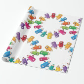 Cirkel van pennen cadeaupapier (Uitgerold)