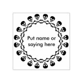 Cirkel van schedels 2 silhouet kunst stempel (Afrduk)