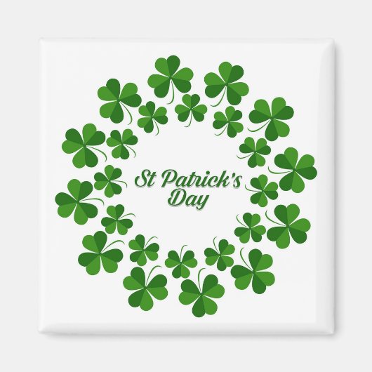 Cirkel van shamrocks Magnet Magneet (Voorkant)