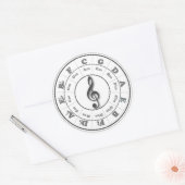 Cirkel van vijf ronde sticker (Envelop)
