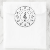 Cirkel van vijf ronde sticker (Tas)
