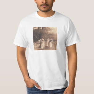 Cirkel van Vintage vrouwen die dansen T-shirt