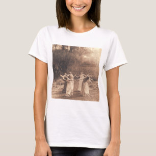 Cirkel van Vintage vrouwen die dansen T-shirt
