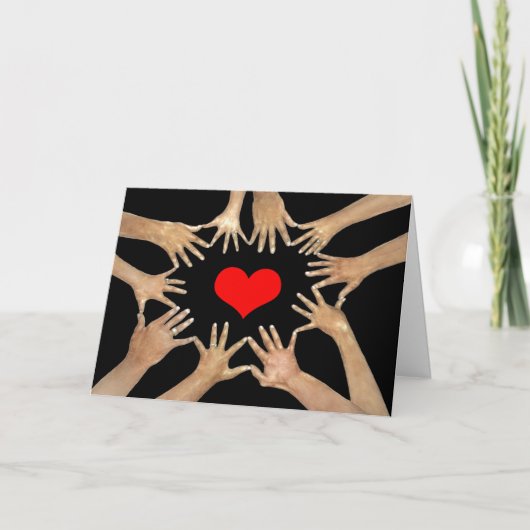 Cirkel van vrienden met inspirerend boodschap kaart (Voorkant)