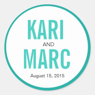 Cirkel velg omtrek voorkeursticker   Aqua Pool Ronde Sticker