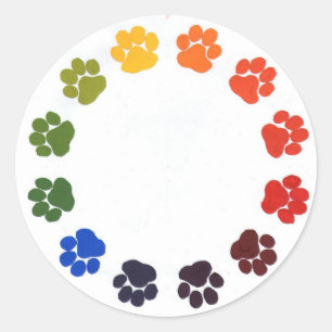 Cirkel voor afdrukpagina's verven ronde sticker