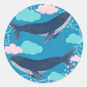 Cirkel walvis stickers