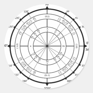 Cirkel wiskunde geek ronde sticker