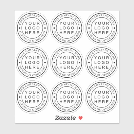 Cirkel zakelijke Logo Aangepast wissen Sticker (Vel)